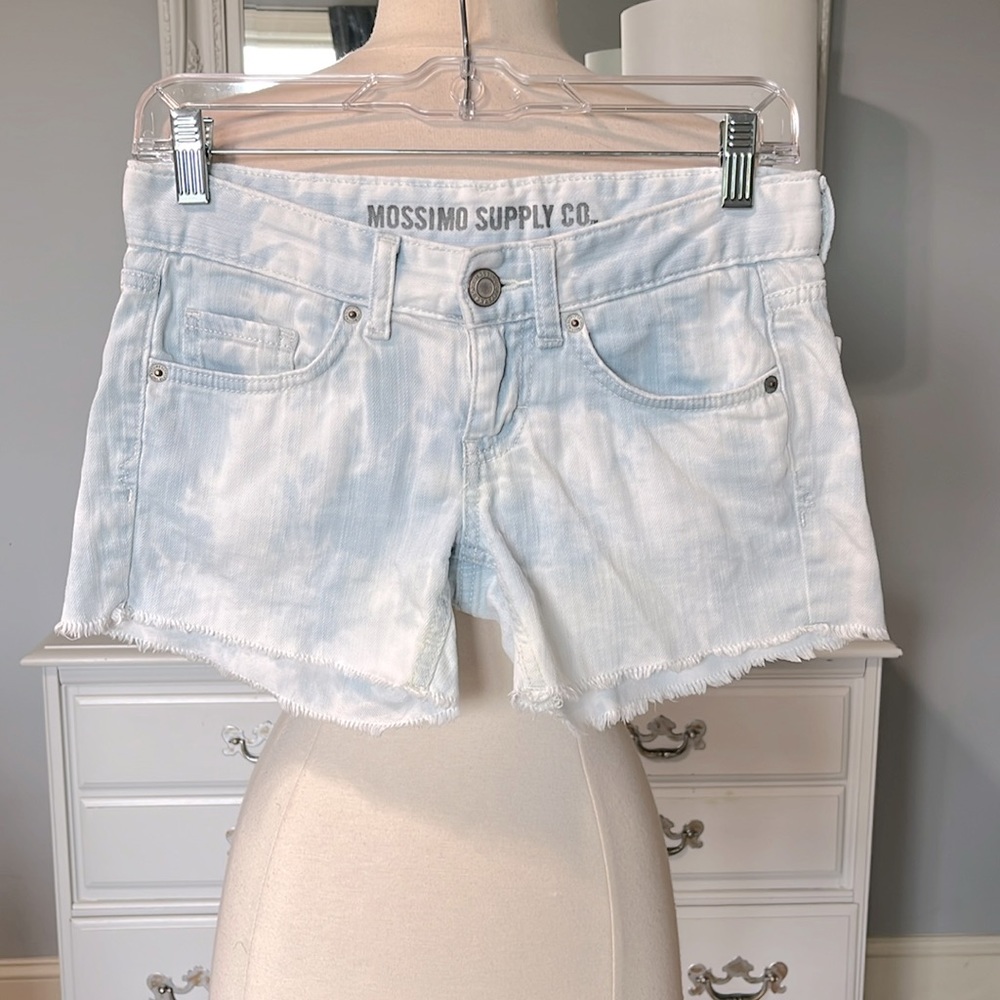 Denim Cutoffs Shorts XS Womens 1 Tie Dye